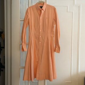 Ralph Lauren Creamsicle orange shirt dress